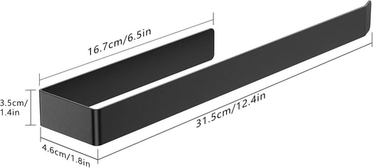 Aikzik Handtuchhalter, Handtuchhalter ohne Bohren, 304 Edelstahl Geschirrtuchhalter für Bad & Küche, Schwarz matt