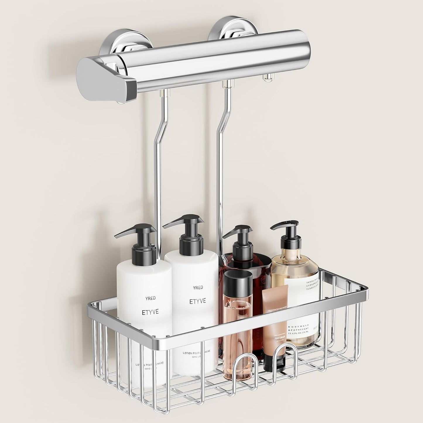 Duschablage Ohne Bohren Duschregal Hängen - Duschablage Zum Hängen Shampoo Halterung Für Dusche Duschkorb Ohne Bohren Dusche Halterung Shower Shelf Bad Regal Seifenhalter SS304 Edelstahl 30x13x8,5cm